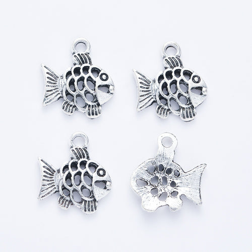 Vintage Zinc Alloy Fish Charm Pendant For DIY Jewelry Accessories Necklace Bracelet Making – Gold