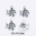 Vintage Zinc Alloy Fish Charm Pendant For DIY Jewelry Accessories Necklace Bracelet Making – Gold view 1