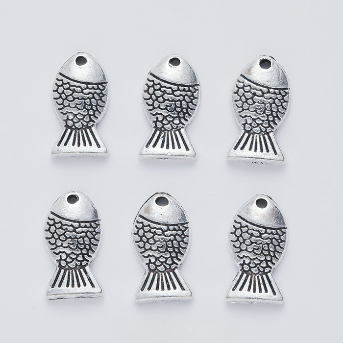 Vintage Zinc Alloy Fish Charm Pendant For DIY Jewelry Accessories Necklace Bracelet Making