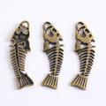 Vintage Alloy Fish Charm Pendant For DIY Jewelry Accessories Necklace Bracelet Making view 2