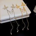 New Chinese Style Copper Phoenix Pearl Tassel Brooch Fashion Animal Lapel Pin Accessory view 2