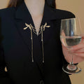New Chinese Style Copper Phoenix Pearl Tassel Brooch Fashion Animal Lapel Pin Accessory view 1