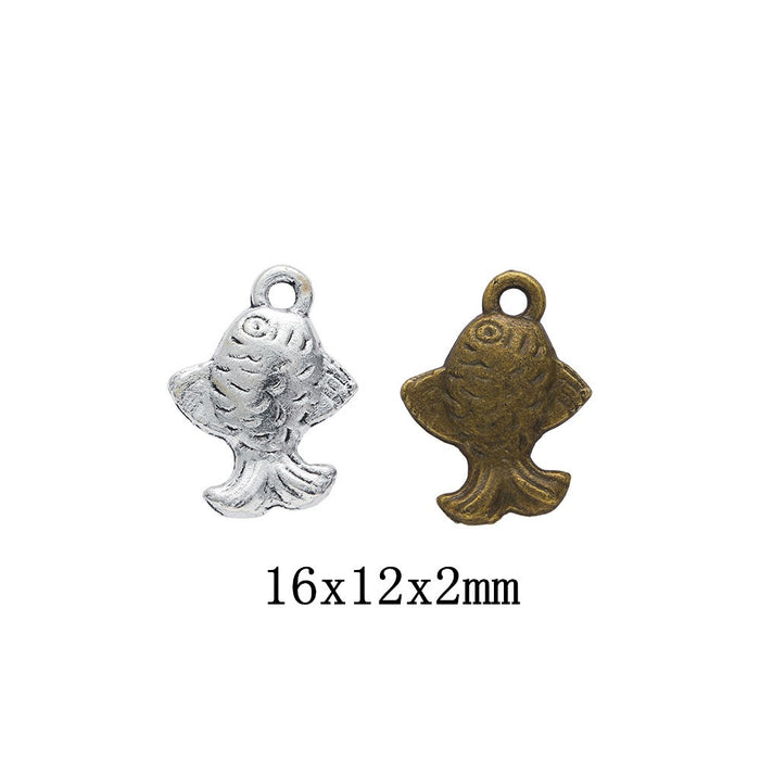 Zinc Alloy Fish Charm Pendant No.453534 for DIY Necklace Bracelet Jewelry Making