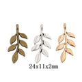 Zinc Alloy Leaf Charm Pendant No.812661 for DIY Necklace Bracelet Jewelry Making view 1