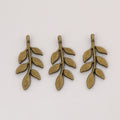Zinc Alloy Leaf Charm Pendant No.812661 for DIY Necklace Bracelet Jewelry Making view 2