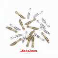 Zinc Alloy Leaf Charm Pendant No.716430 for DIY Necklace Bracelet Jewelry Making view 1