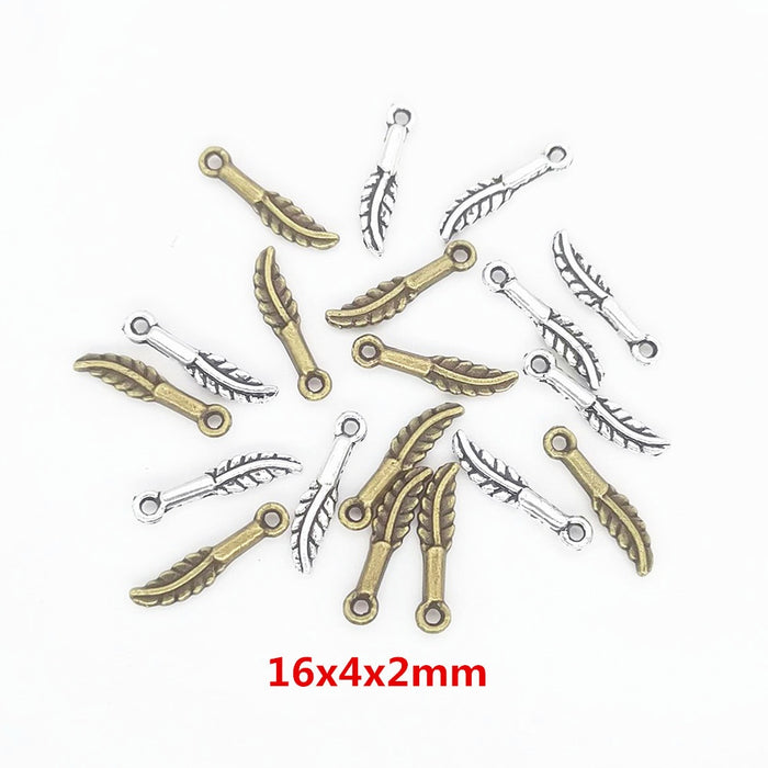 Zinc Alloy Leaf Charm Pendant No.716430 for DIY Necklace Bracelet Jewelry Making