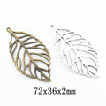 Zinc Alloy Leaf Charm Pendant No.253626 for DIY Necklace Bracelet Jewelry Making view 1
