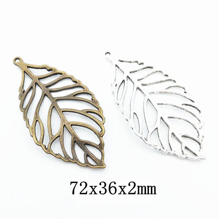 Zinc Alloy Leaf Charm Pendant No.253626 for DIY Necklace Bracelet Jewelry Making