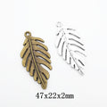 Zinc Alloy Leaf Charm Pendant No.689245 for DIY Necklace Bracelet Jewelry Making view 1