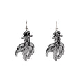 Vintage Chinese Style Hollow Koi Goldfish Alloy Enamel Drop Dangle Earrings For Women Elegant Ethnic Earrings view 5