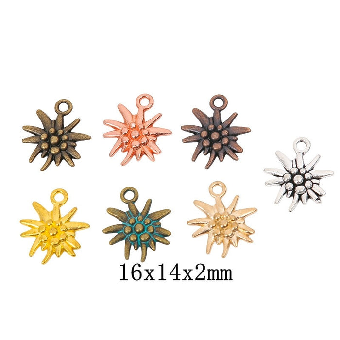 Zinc Alloy Rose Charm Pendant No.438312 for DIY Necklace Bracelet Jewelry Making