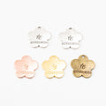 Zinc Alloy Plum Blossom Tag Charm Pendant for DIY Necklace Bracelet Jewelry Making view 5