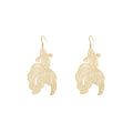 Vintage Ethnic Hollow Koi Goldfish Alloy Enamel Drop Dangle Earrings For Women Statement Earrings view 5