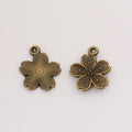 Zinc Alloy Flower Charm Pendant No.240233 for DIY Necklace Bracelet Jewelry Making view 3