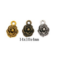 Zinc Alloy Rose Charm Pendant No.492799 for DIY Necklace Bracelet Jewelry Making view 1