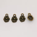 Zinc Alloy Rose Charm Pendant No.492799 for DIY Necklace Bracelet Jewelry Making view 3