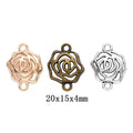 Zinc Alloy Rose Charm Pendant No.391915 for DIY Necklace Bracelet Jewelry Making view 1