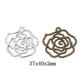 Zinc Alloy Rose Charm Pendant No.925075 for DIY Necklace Bracelet Jewelry Making view 1