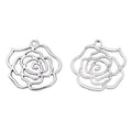 Zinc Alloy Rose Charm Pendant No.925075 for DIY Necklace Bracelet Jewelry Making view 2