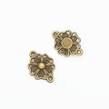 Zinc Alloy Double Flower Charm Pendant No.398939 for DIY Necklace Bracelet Jewelry Making view 2