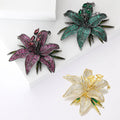 Copper Zircon Flower Brooch For Elegant Suits And Dresses view 3