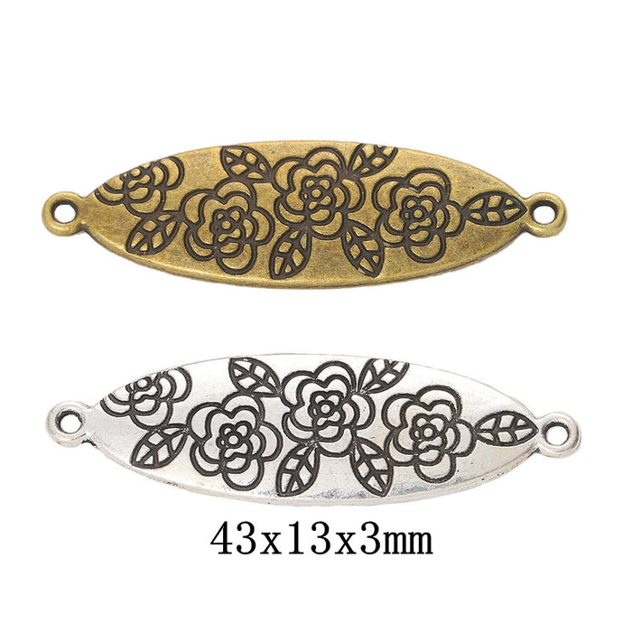 Zinc Alloy Rose Charm Pendant No.362691 for DIY Necklace Bracelet Jewelry Making