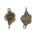 Zinc Alloy Double Flower Charm Pendant for DIY Necklace Bracelet Jewelry Making view 3