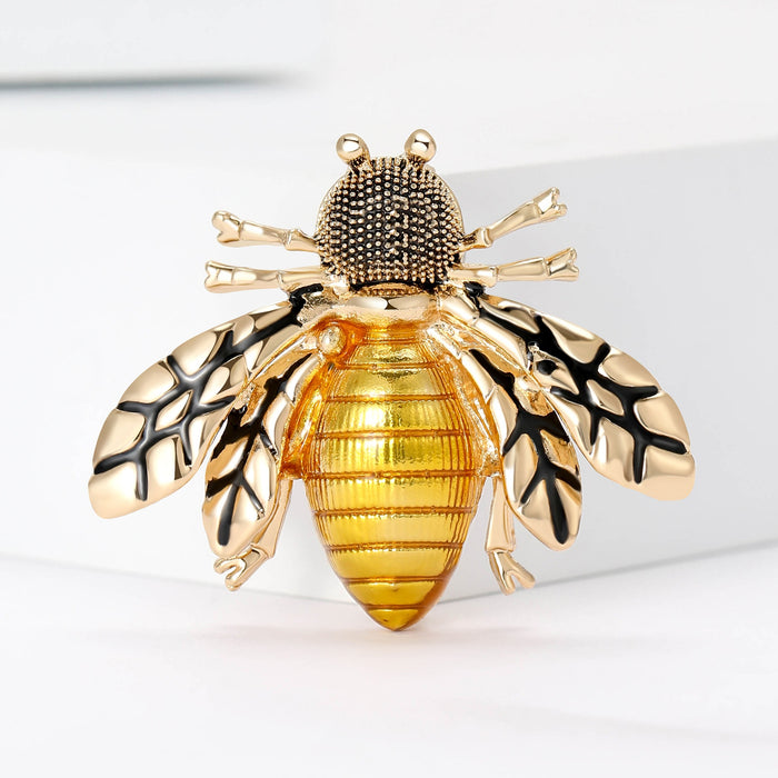 Enamel Alloy Bee Brooch Pin For Women's Clothing Decoration