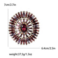 Alloy Crystal Oval Brooch With Rhinestones For Women's Clothing view 7