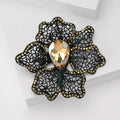 Alloy Hollow Rhinestone Flower Brooch For Women's Garment Decoration view 3