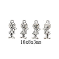 Antique Silver Zinc Alloy Girl Charm Pendant for DIY Necklace Bracelet Jewelry Making view 1