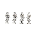 Antique Silver Zinc Alloy Girl Charm Pendant for DIY Necklace Bracelet Jewelry Making view 2