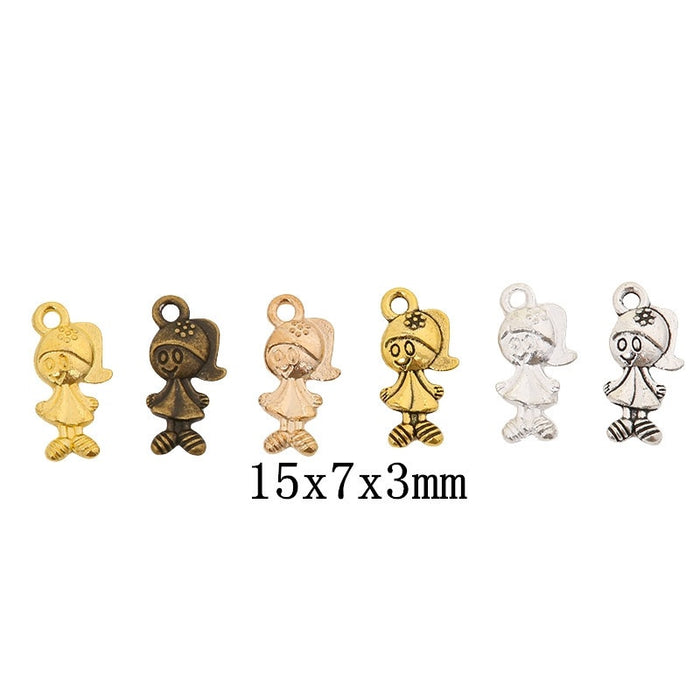 Zinc Alloy Girl Charm Pendant No.670109 for DIY Necklace Bracelet Jewelry Making