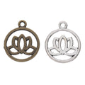 Zinc Alloy Lotus Charm Pendant for DIY Necklace Bracelet Jewelry Making view 4