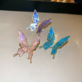 Sweet Alloy Butterfly Enamel Clip-on Earrings, Fresh Fashion Ear Cuff Jewelry view 2