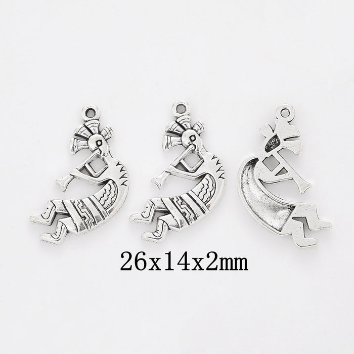 Antique Silver Zinc Alloy Person Charm Pendant for DIY Necklace Bracelet Jewelry Making