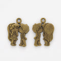 Zinc Alloy Couple Charm Pendant for DIY Necklace Bracelet Jewelry Making view 3