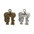 Zinc Alloy Couple Charm Pendant for DIY Necklace Bracelet Jewelry Making view 4