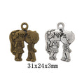 Zinc Alloy Couple Charm Pendant for DIY Necklace Bracelet Jewelry Making view 1
