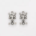 Antique Silver Zinc Alloy Girl Charm Pendant No.566233 for DIY Necklace Bracelet Jewelry Making view 2