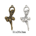 Zinc Alloy Dancing Girl Charm Pendant No.455131 for DIY Necklace Bracelet Jewelry Making view 1