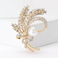 Alloy Rhinestone Wheat Brooch Pin For Minimal Plant Style Apparel view 2