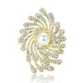 Alloy Pearl Rhinestone Firework Brooch Pin For Women's Clothing view 5