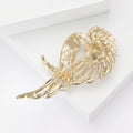 Alloy Pearl Angel Feather Brooch Pin For Women Clothing Decoration view 3