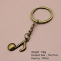 Metal Musical Note Keychain Bag Charm view 2