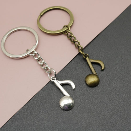 Metal Musical Note Keychain Bag Charm