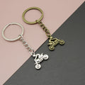 Zinc Alloy Double Sided Motorcycle Racer Keychain Key Ring Gift view 1