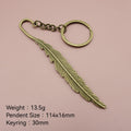 Zinc Alloy Large Feather Keychain For Bag Charm view 2