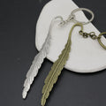 Zinc Alloy Large Feather Keychain For Bag Charm view 3